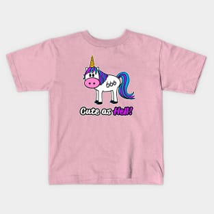 Cute as Hell! Evil Unicorn Kids T-Shirt